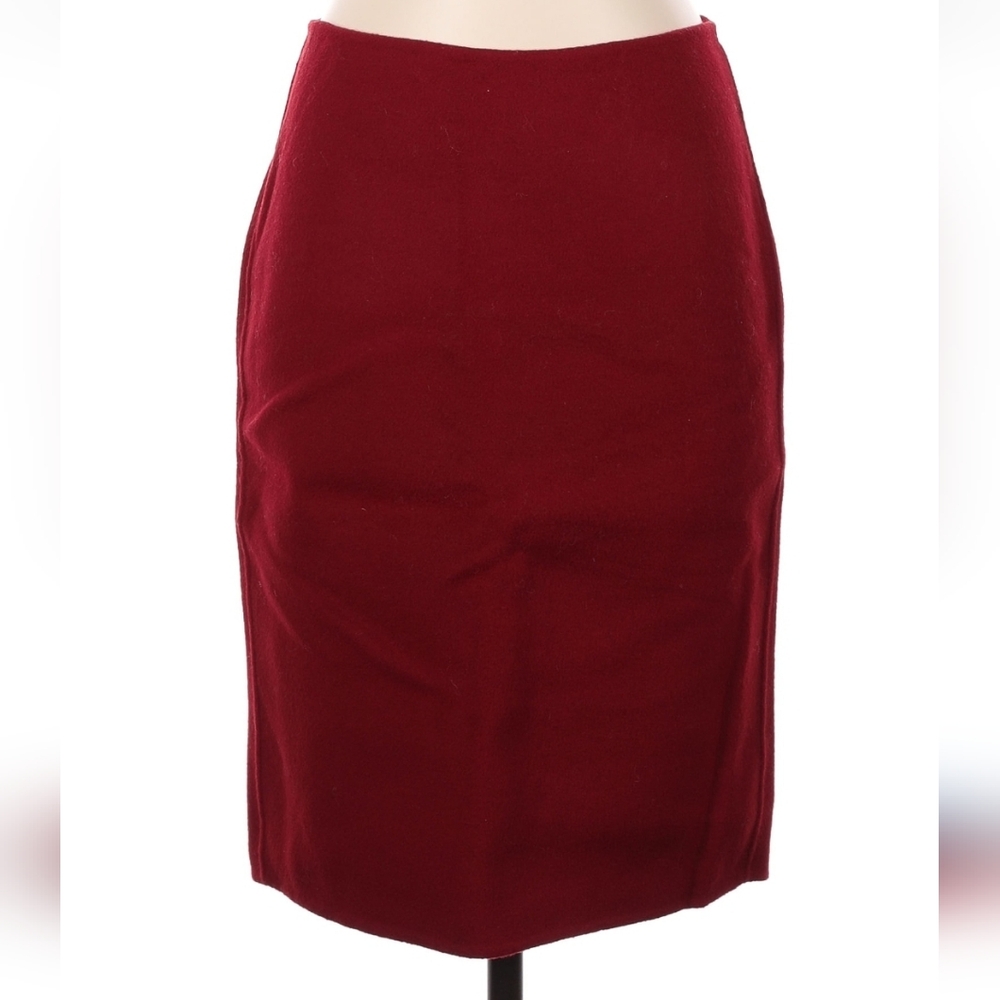 Talbots 2p Rich‎ Red Pencil Skirt